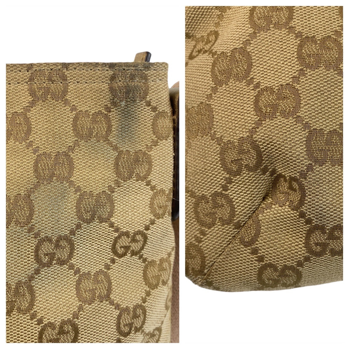 18581
GUCCI グッチ シェリーライン ベージュ ピンク ゴールド金具 GGキャンバス 410766 ショルダーバッグ メッセンジャーバッグ レディース AB40