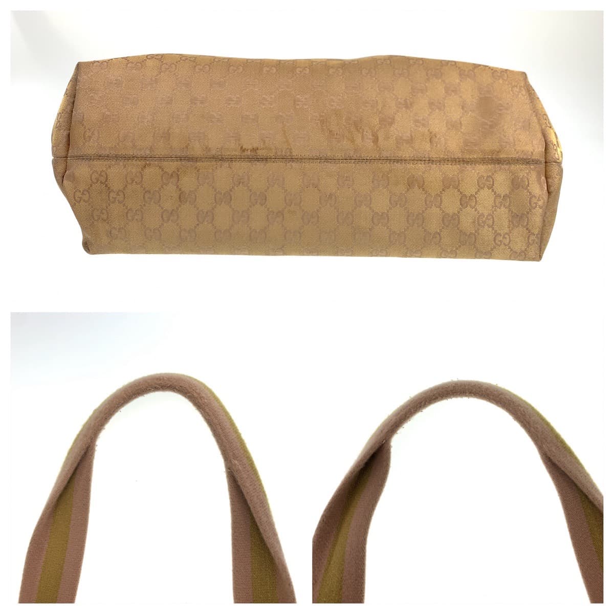18583
GUCCI グッチ ベージュ ゴールド GGキャンバス 267474 001013 トートバッグ ショルダーバッグ  レディース AB39