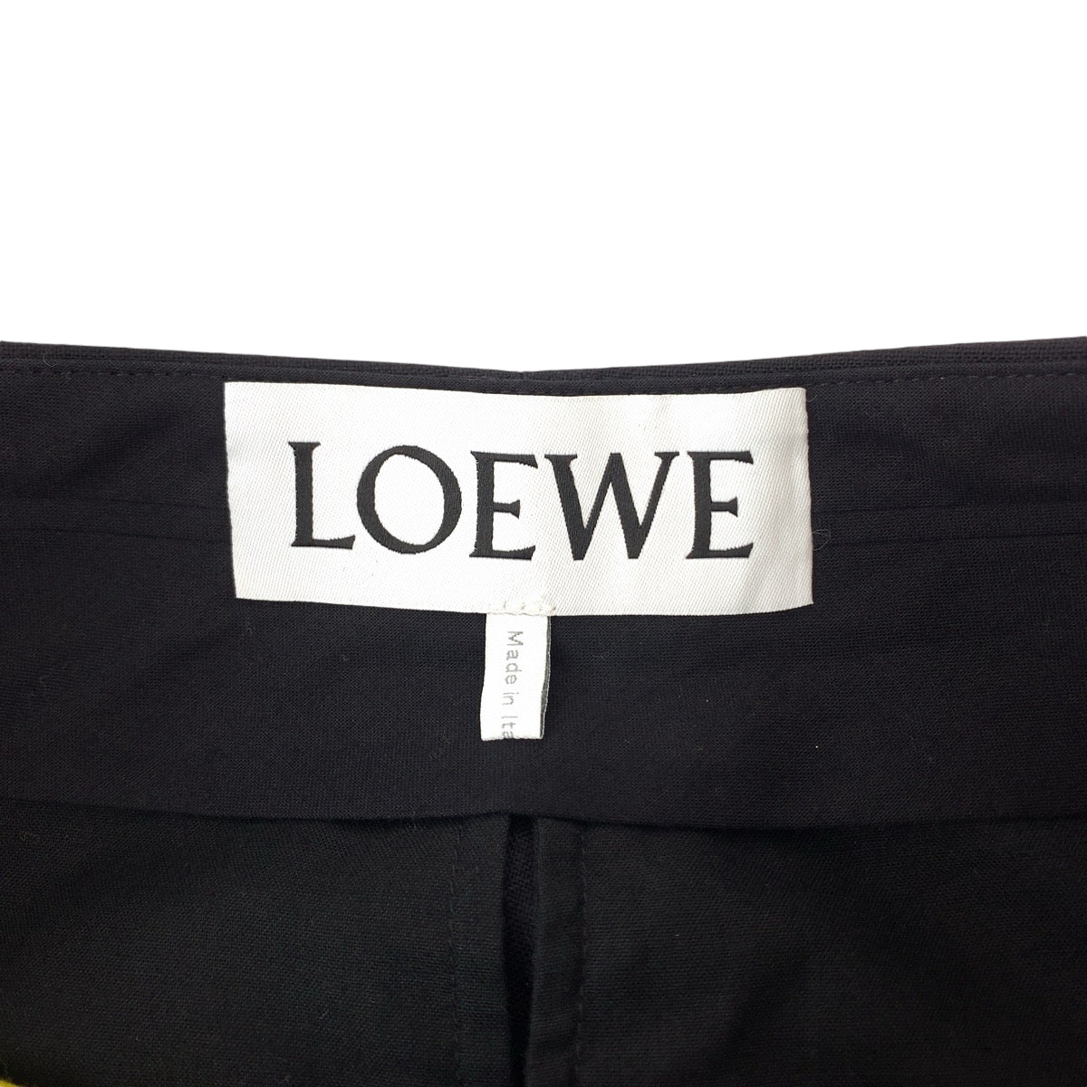18588
LOEWE ロエベ サイズ32 ブラック 黒 イエロー ウール S359Y04X30 ワイドパンツ バギーパンツ レディース A38