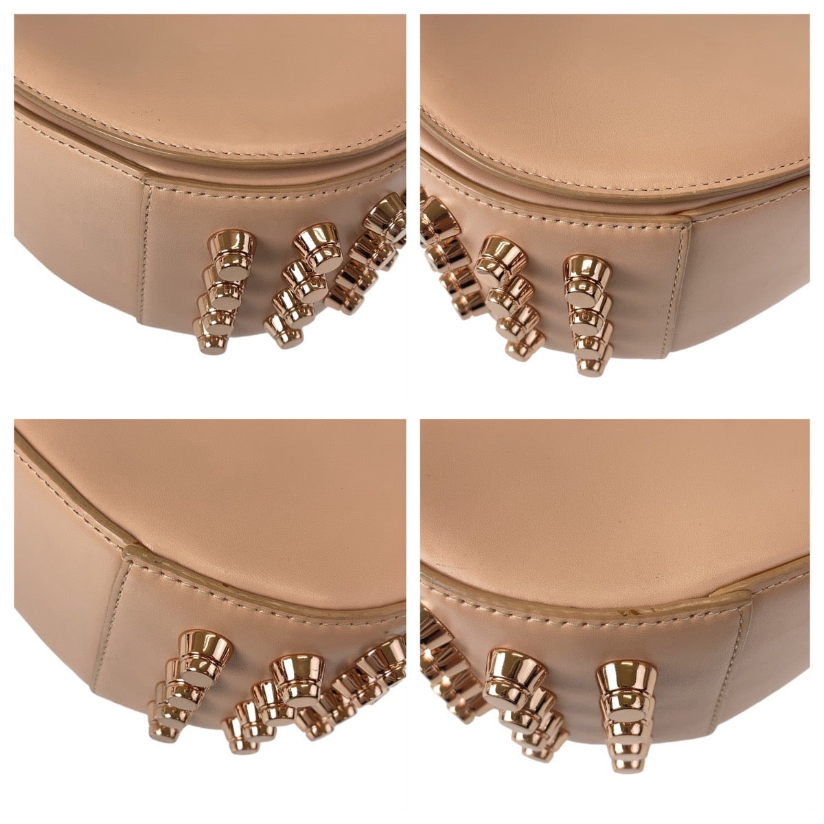 18591
Alexander Wang アレキサンダーワン スタッズ ピンク ゴールド金具 レザー ショルダーバッグ ポシェット レディース ABP41