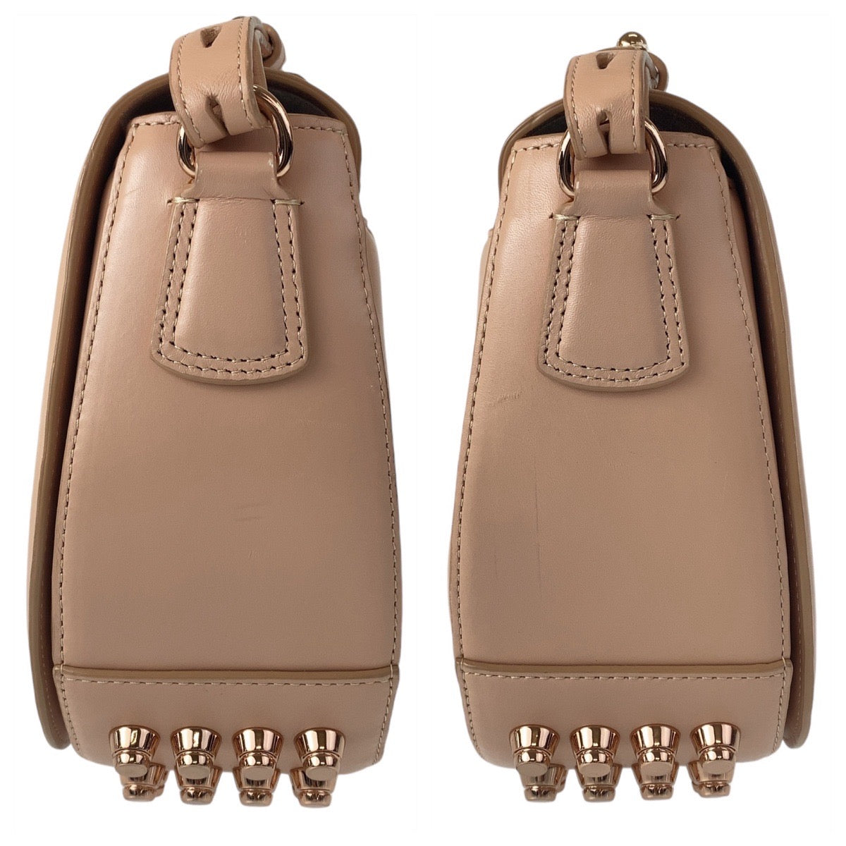 18591
Alexander Wang アレキサンダーワン スタッズ ピンク ゴールド金具 レザー ショルダーバッグ ポシェット レディース ABP41