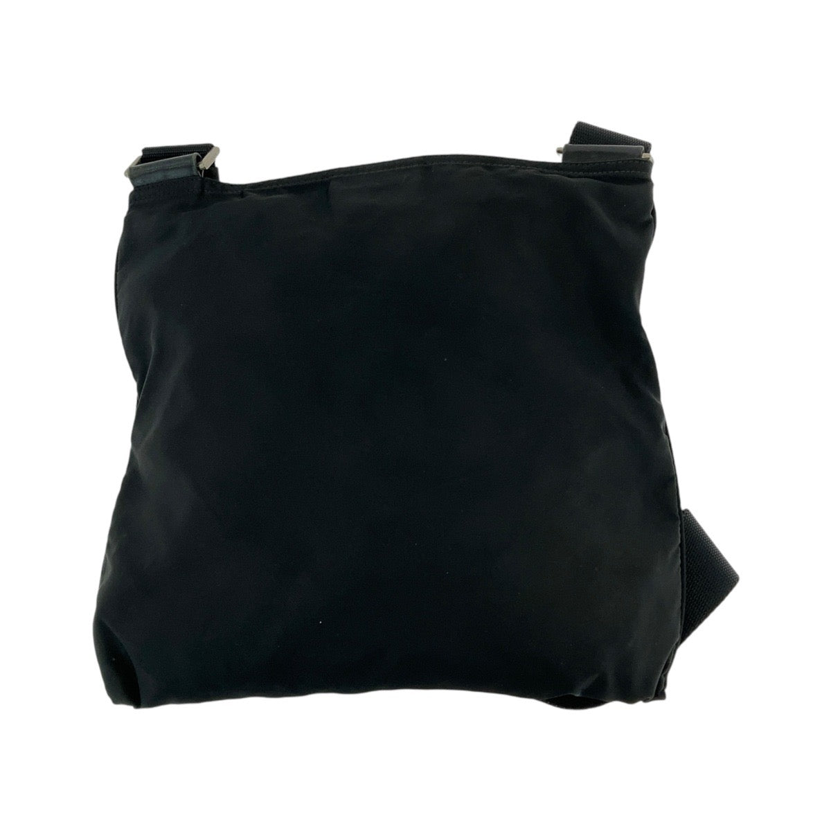 18592
PRADA プラダ テスート 三角ロゴプレート ブラック 黒 シルバー金具 ナイロン ショルダーバッグ ポシェット  レディース ABP39