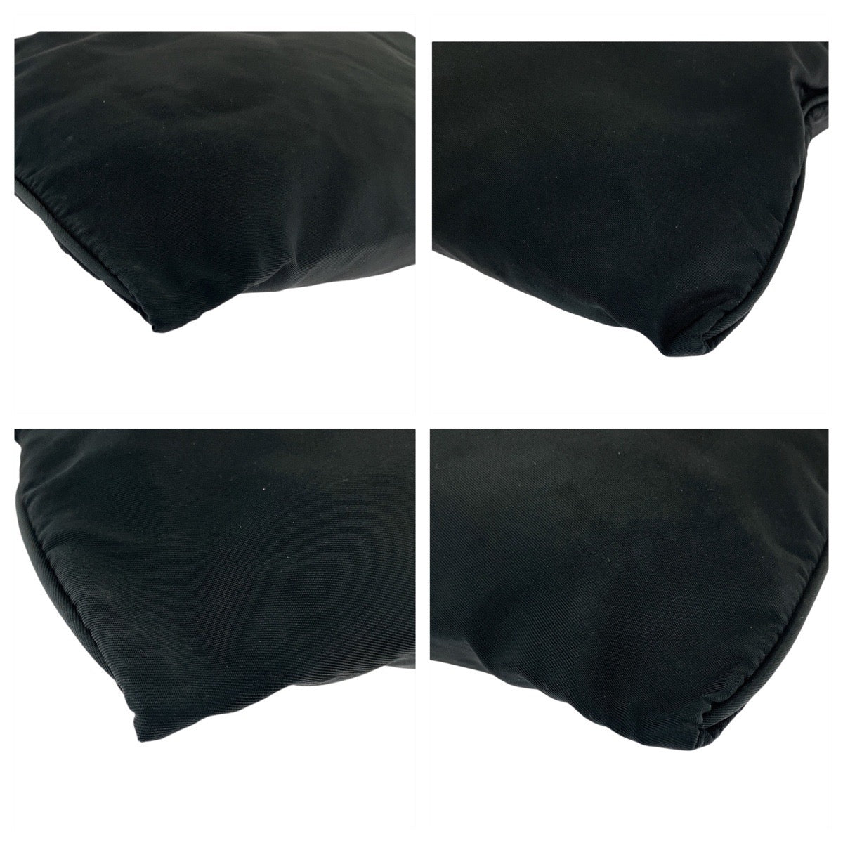 18592
PRADA プラダ テスート 三角ロゴプレート ブラック 黒 シルバー金具 ナイロン ショルダーバッグ ポシェット  レディース ABP39