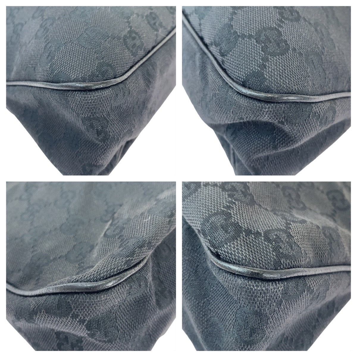 18595
GUCCI グッチ ブラック 黒 シルバー金具 GGキャンバス / レザー 121023 トートバッグ ショルダーバッグ レディース ABP43