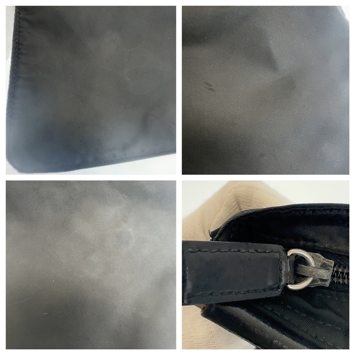 18599
PRADA プラダ テスート 三角ロゴプレート ブラック 黒 シルバー金具 ナイロン ショルダーバッグ  レディース ABP40