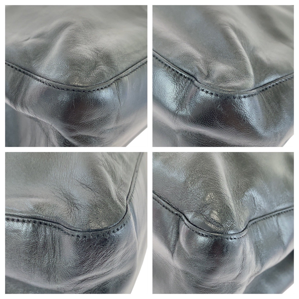 18601
PRADA プラダ プラチェーン ブラック シルバー金具 レザー / プラスチック トートバッグ ハンドバッグ レディース ABP43