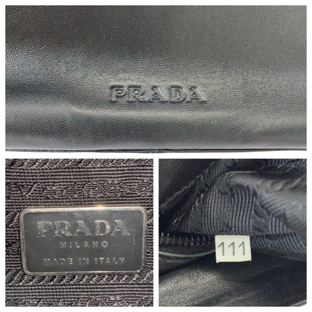 18601
PRADA プラダ プラチェーン ブラック シルバー金具 レザー / プラスチック トートバッグ ハンドバッグ レディース ABP43