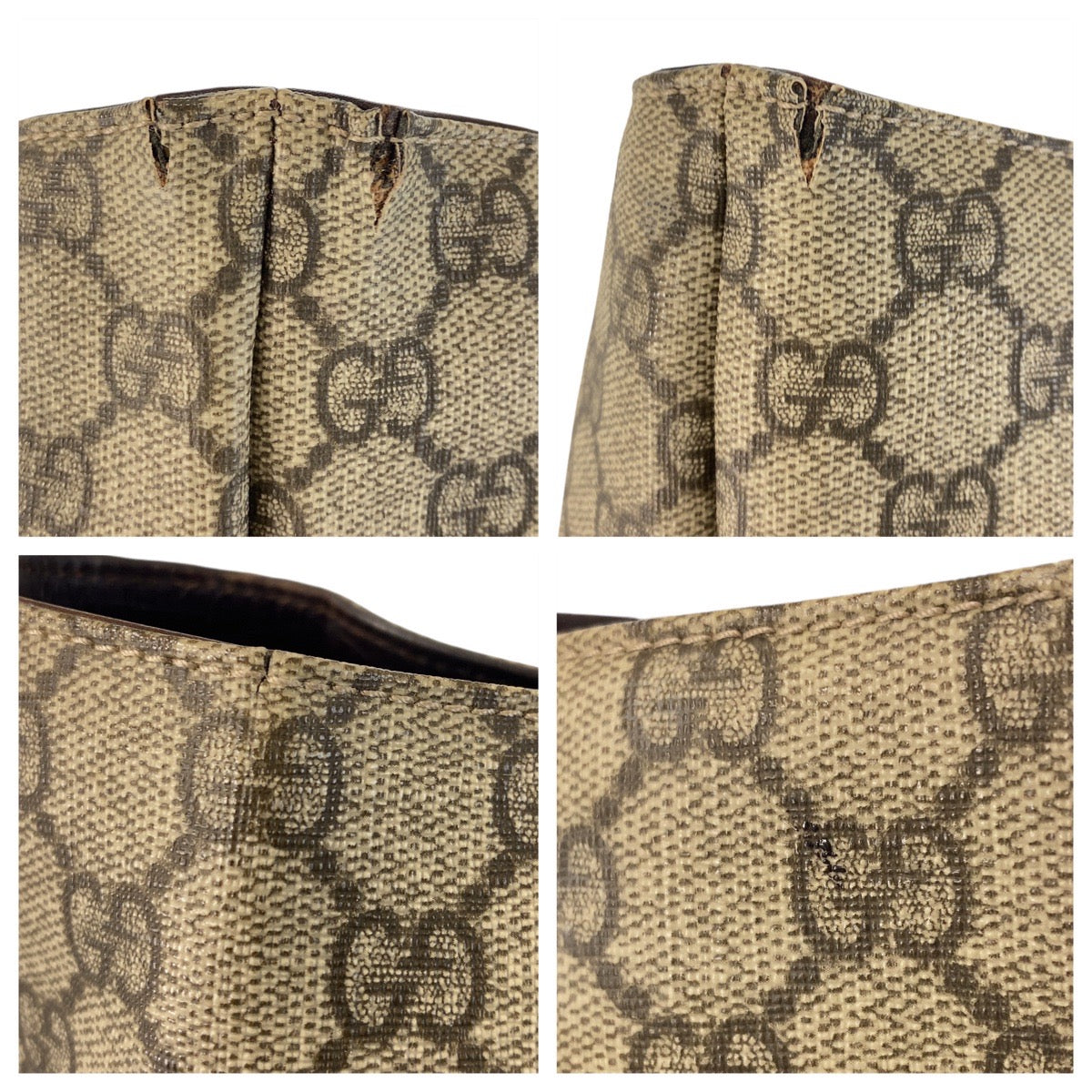 18606
GUCCI グッチ ブラウン GGスプリームキャンバス / レザー 131220 トートバッグ レディース AB41