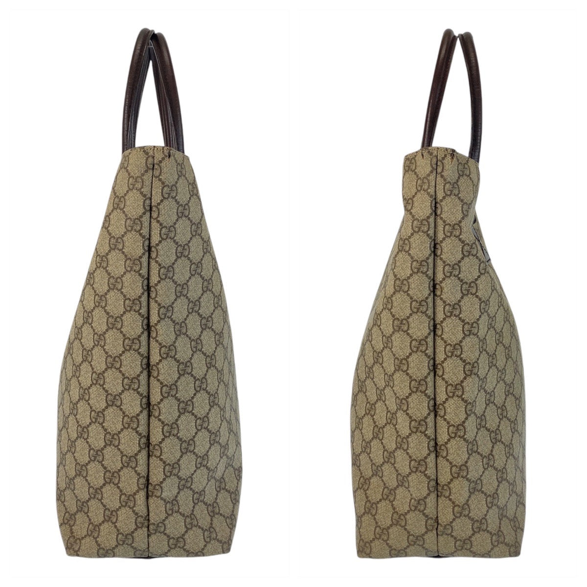 18606
GUCCI グッチ ブラウン GGスプリームキャンバス / レザー 131220 トートバッグ レディース AB41