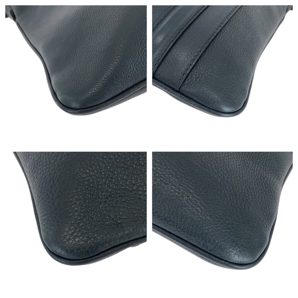 18608
GUCCI グッチ ダークグレー シルバー金具 レザー 233329 ショルダーバッグ ポシェット  メンズ ABP45