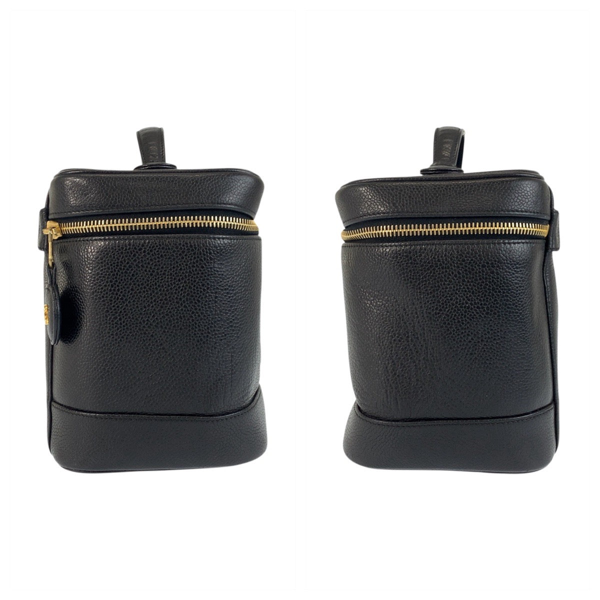 18609
CHANEL シャネル ココマーク ブラック 黒 ゴールド金具 キャビアスキン ハンドバッグ バニティバッグ  レディース ABP60