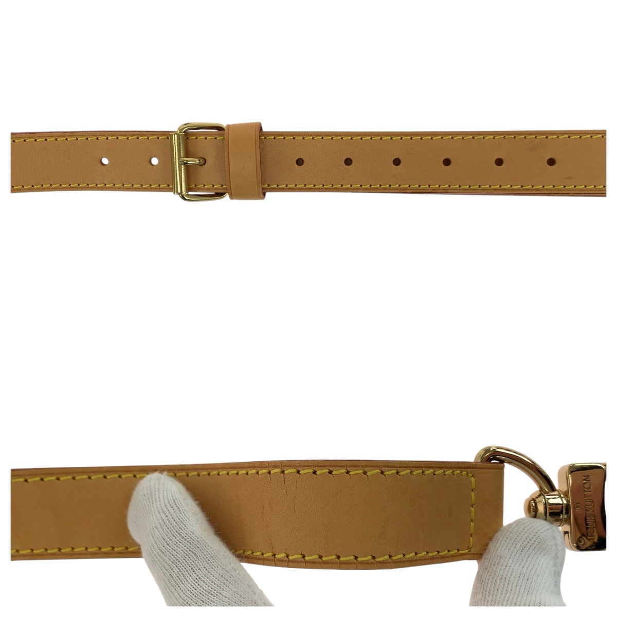 18611
LOUIS VUITTON ルイヴィトン ショルダーストラップのみ ブラウン ゴールド金具 レザー ショルダーバッグ  レディース AB25