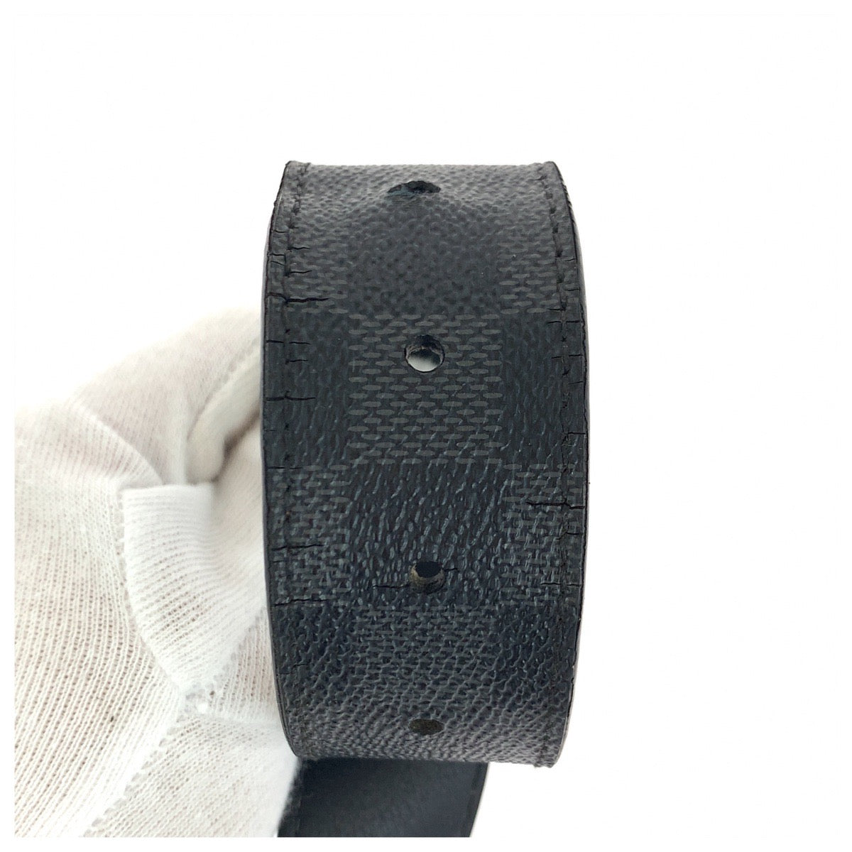 18614
LOUIS VUITTON ルイヴィトン ダミエ グラフィット サンチュール シドニー ベルト 90cm/36inc ブラック 黒 シルバー金具 PVC / レザー M9708 ベルト  メンズ AB15