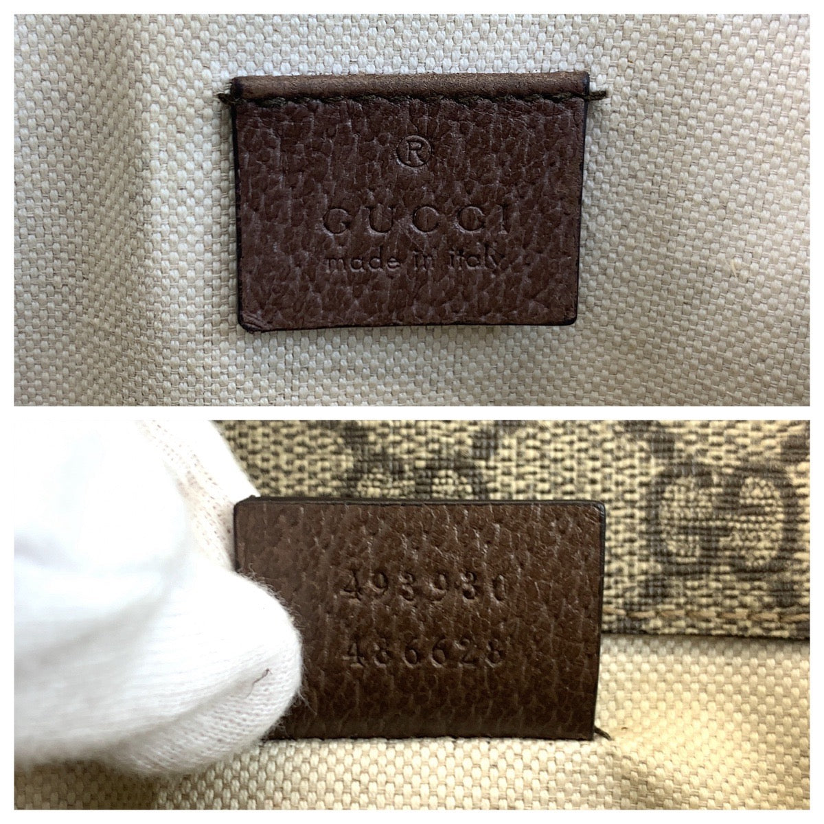 18615
GUCCI グッチ シェリーライン ネオヴィンテージ ベージュ ブラウン ゴールド金具 GGスプリームキャンバス / レザー 493930 ボディバッグ ウエストバッグ  メンズ AB60