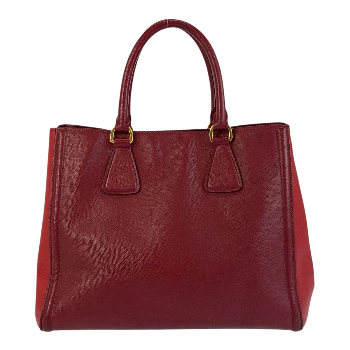 18616
PRADA プラダ サフィアーノ レッド ゴールド金具 レザー トートバッグ ハンドバッグ ショルダーバッグ 2way  レディース AB44