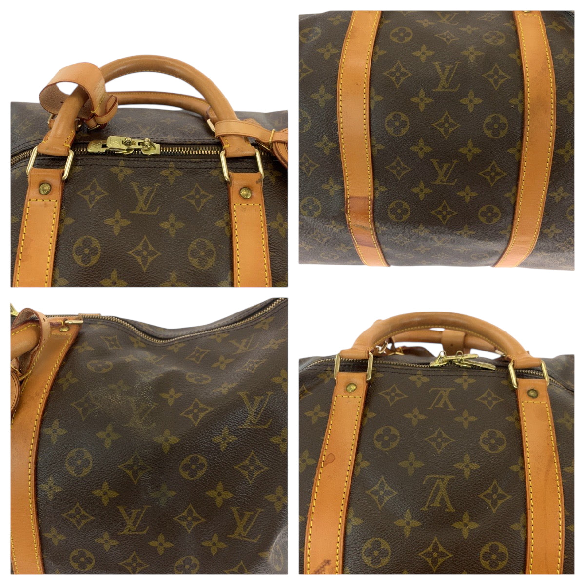 18612
LOUIS VUITTON ルイヴィトン モノグラム キーポル60 男女兼用 ブラウン ゴールド金具 PVC M41422 ボストンバッグ ハンドバッグ レディース AB63