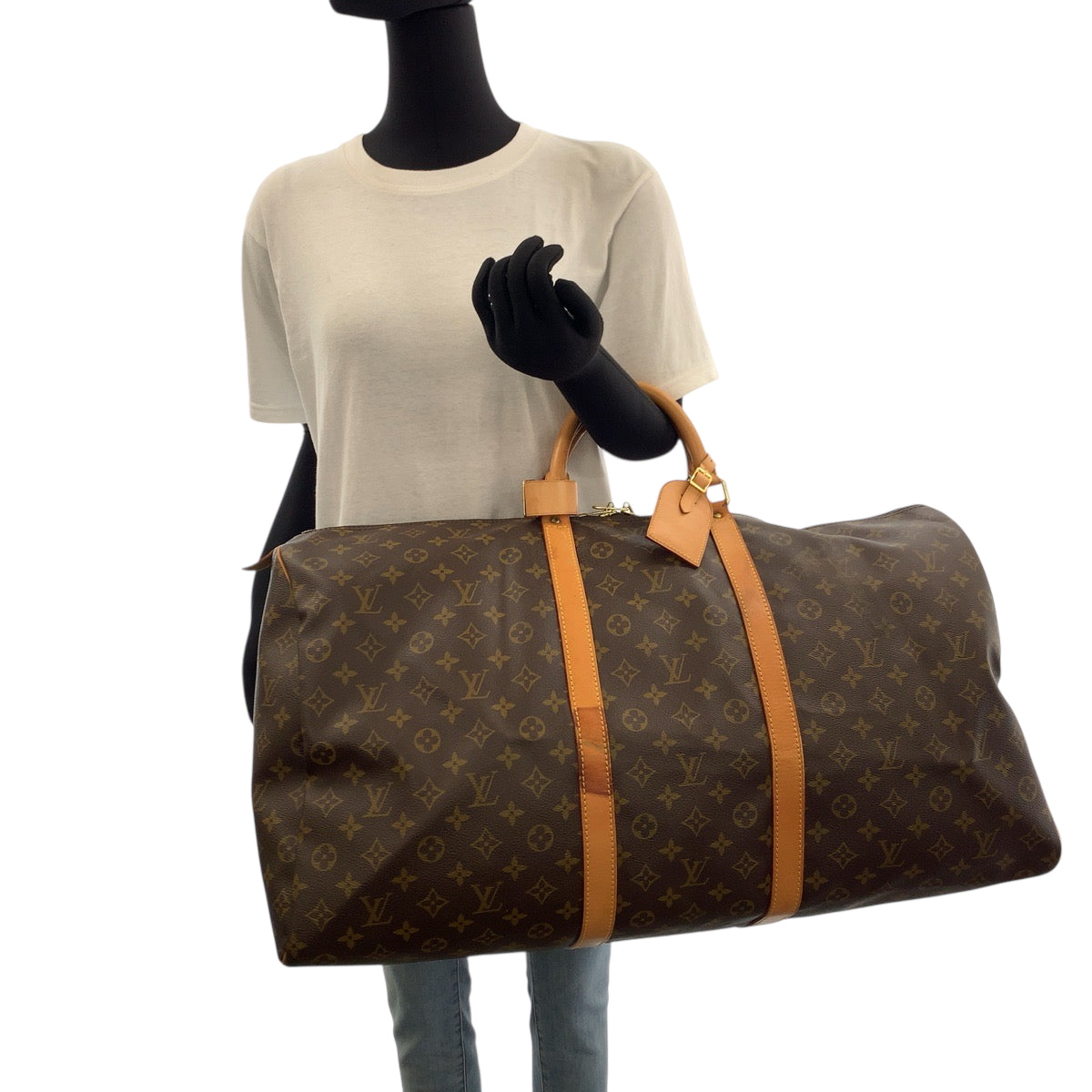 18612
LOUIS VUITTON ルイヴィトン モノグラム キーポル60 男女兼用 ブラウン ゴールド金具 PVC M41422 ボストンバッグ ハンドバッグ レディース AB63