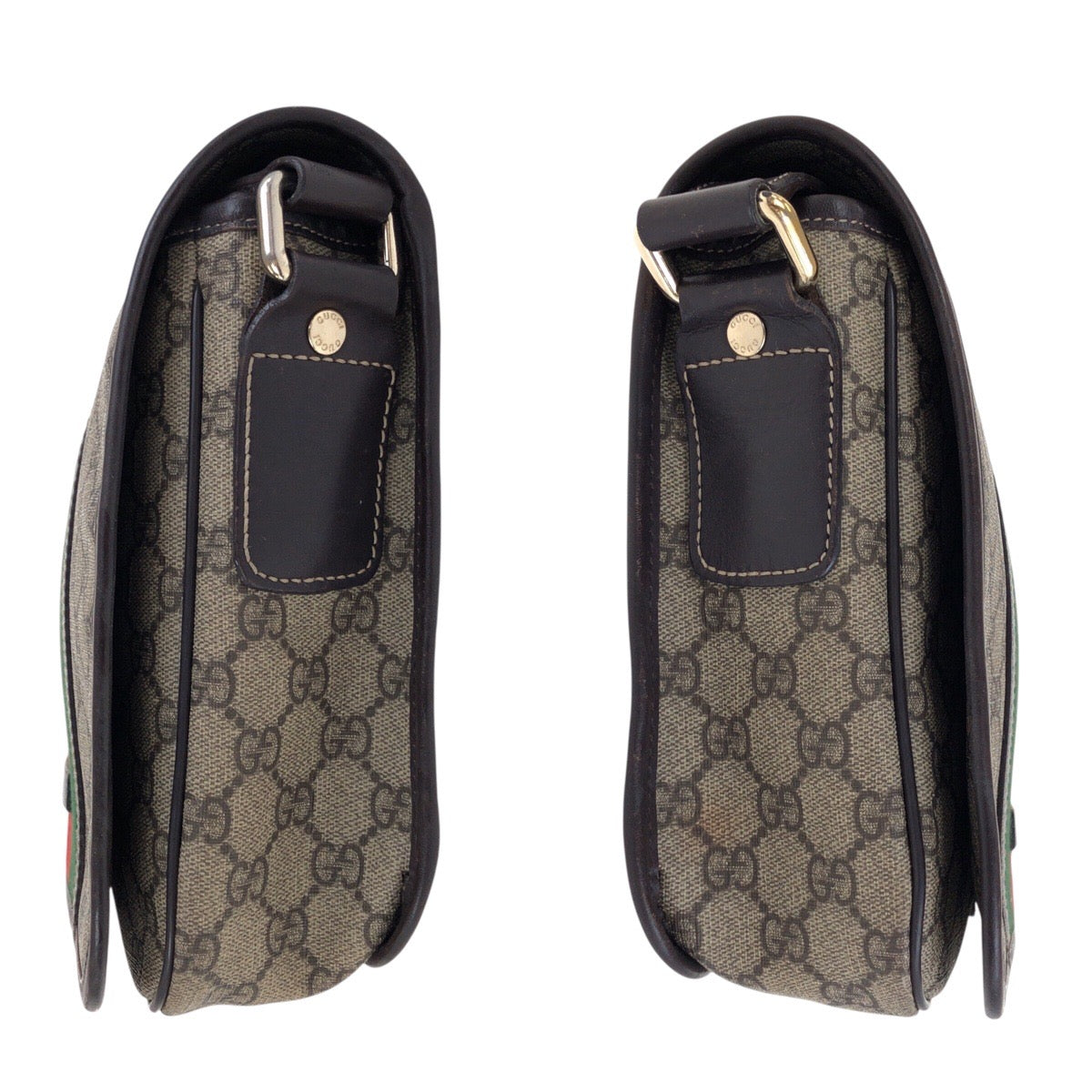 18618
GUCCI グッチ シェリーライン ベージュ ブラウン ゴールド金具 GGスプリームキャンバス 211130 斜め掛け ショルダーバッグ 男女兼用 レディース ABP58