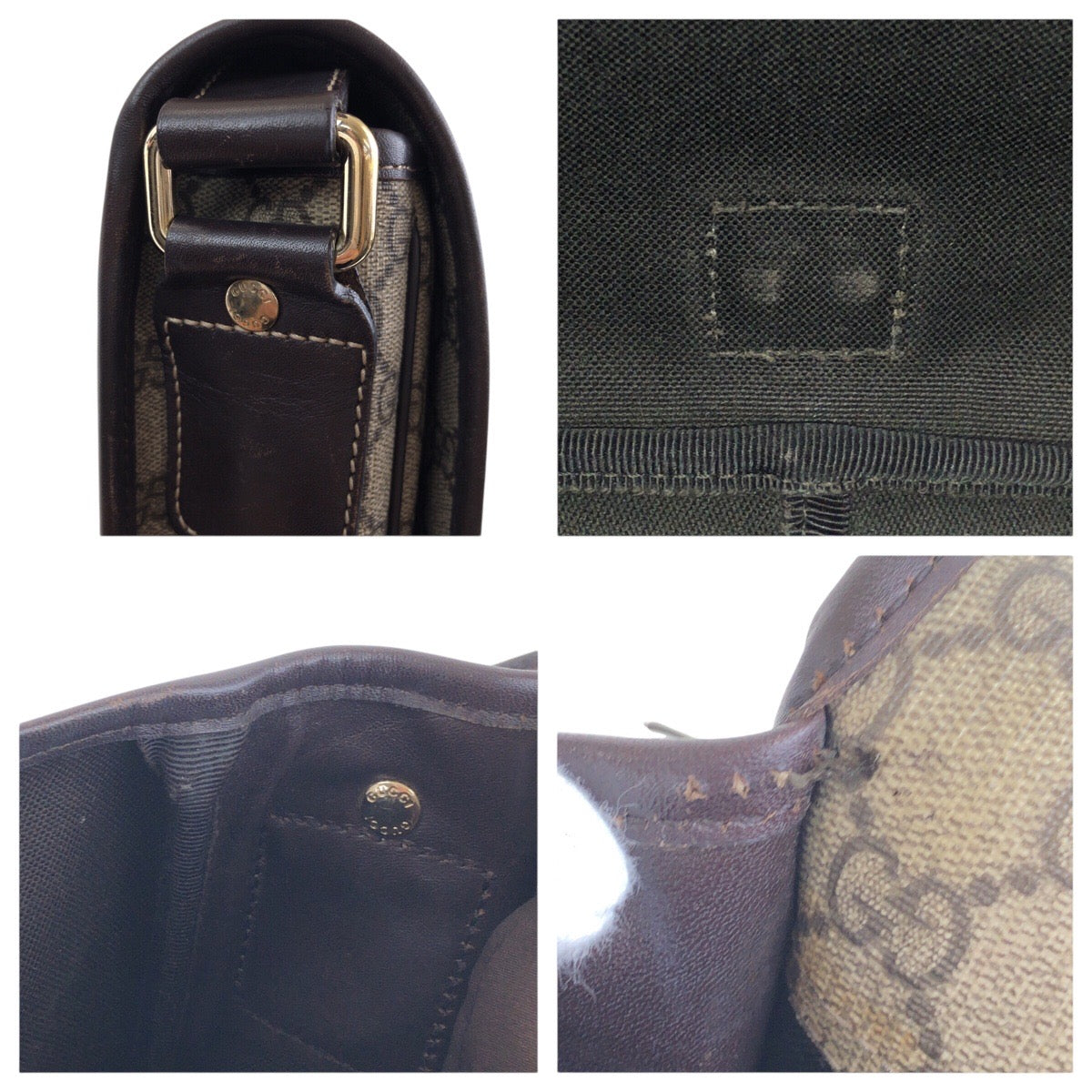 18618
GUCCI グッチ シェリーライン ベージュ ブラウン ゴールド金具 GGスプリームキャンバス 211130 斜め掛け ショルダーバッグ 男女兼用 レディース ABP58