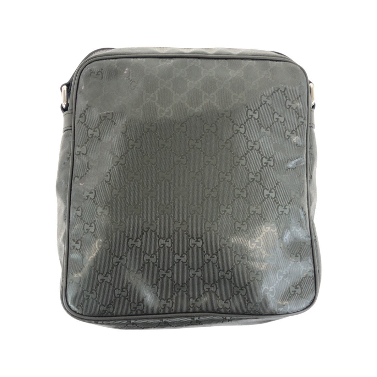 18620
GUCCI グッチ GGインプリメ カーキ シルバー金具 レザー / PVC 201448 ショルダーバッグ メッセンジャーバッグ メンズ A58