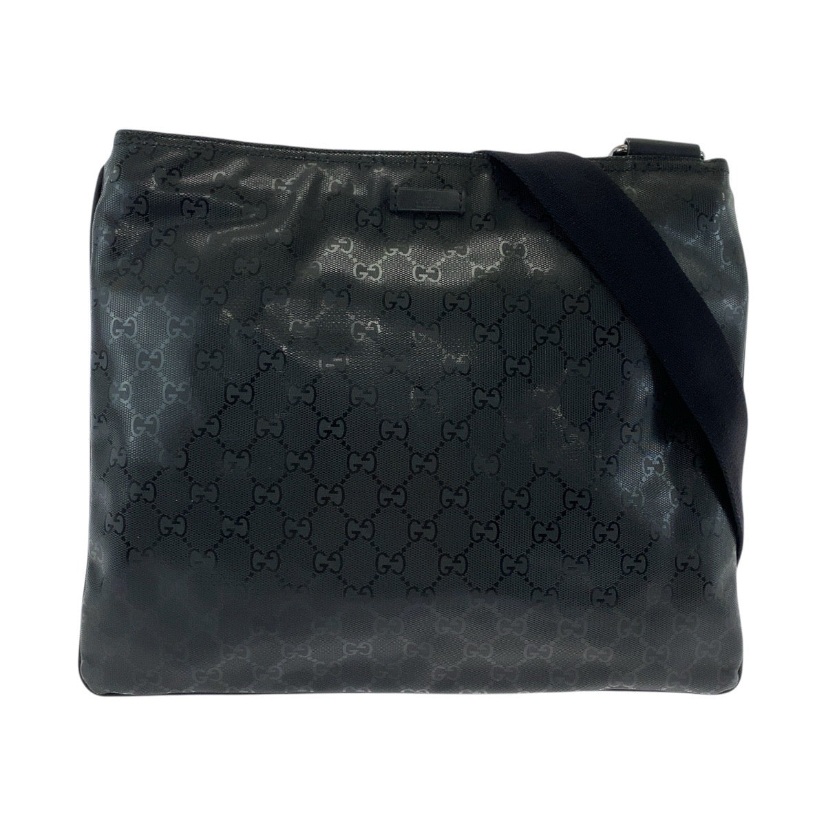 18621
GUCCI グッチ GGインプリメ ブラック 黒 PVC 201446 ショルダーバッグ メッセンジャーバッグ 男女兼用 メンズ A58