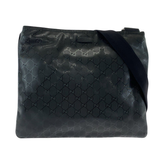 18621
GUCCI グッチ GGインプリメ ブラック 黒 PVC 201446 ショルダーバッグ メッセンジャーバッグ 男女兼用  メンズ A58