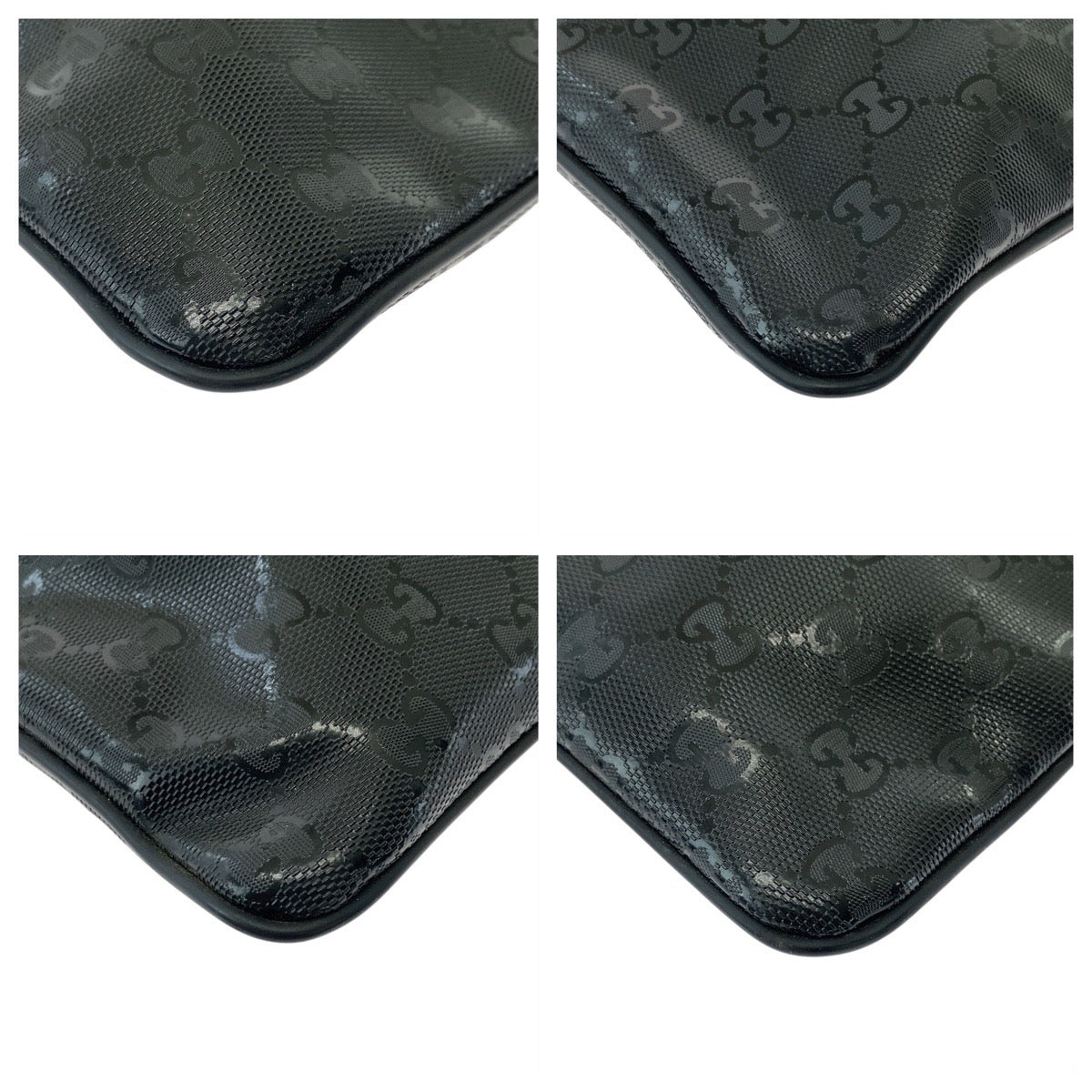 18621
GUCCI グッチ GGインプリメ ブラック 黒 PVC 201446 ショルダーバッグ メッセンジャーバッグ 男女兼用 メンズ A58