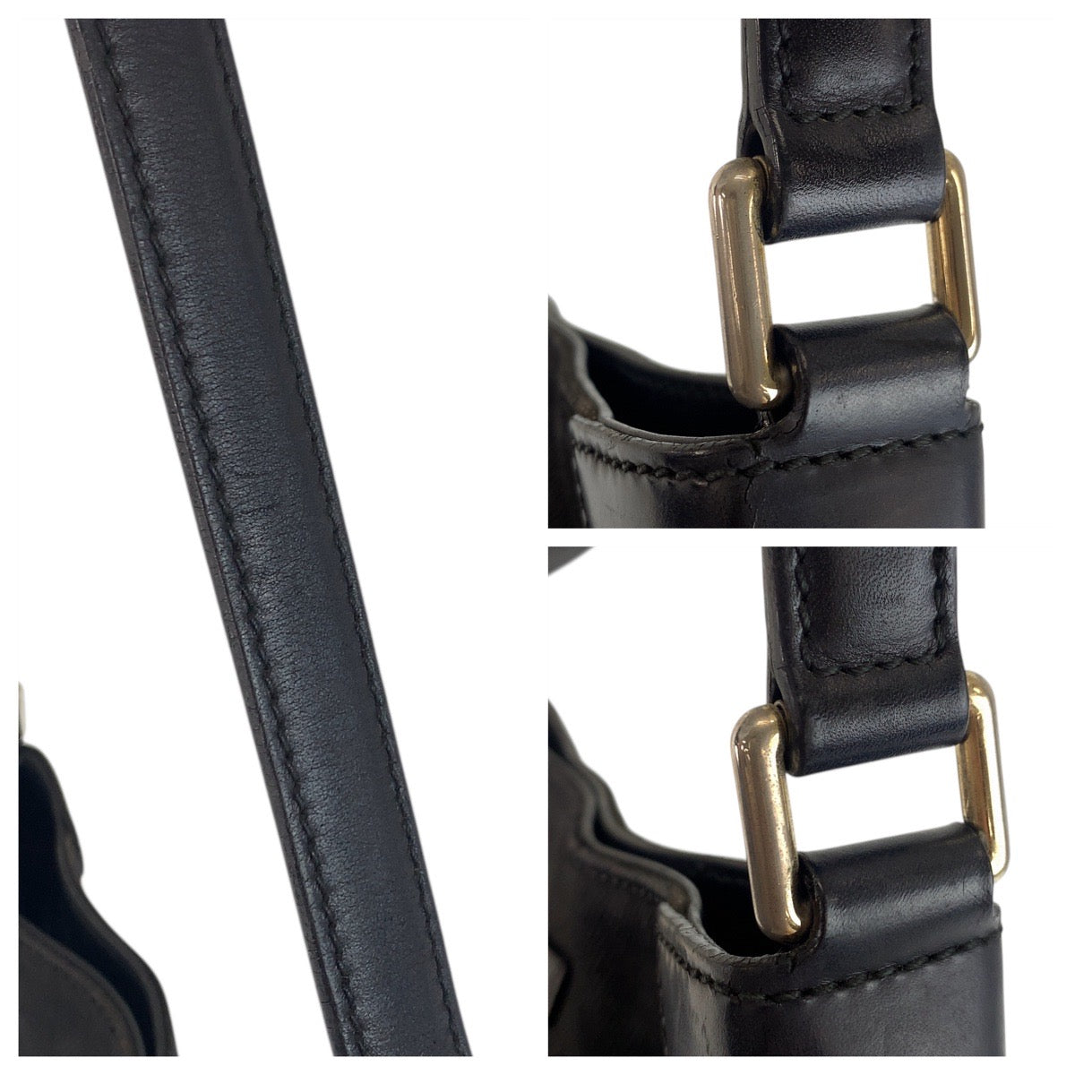 18622
GUCCI グッチ ブラック 黒 シルバー金具 キャンバス / レザー 257296 ショルダーバッグ レディース AB28