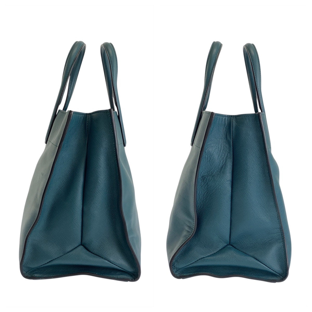 18626
PRADA プラダ サフィアーノ 三角ロゴプレート グリーン ゴールド金具 トートバッグ ショルダーバッグ 2way  レディース ABP63