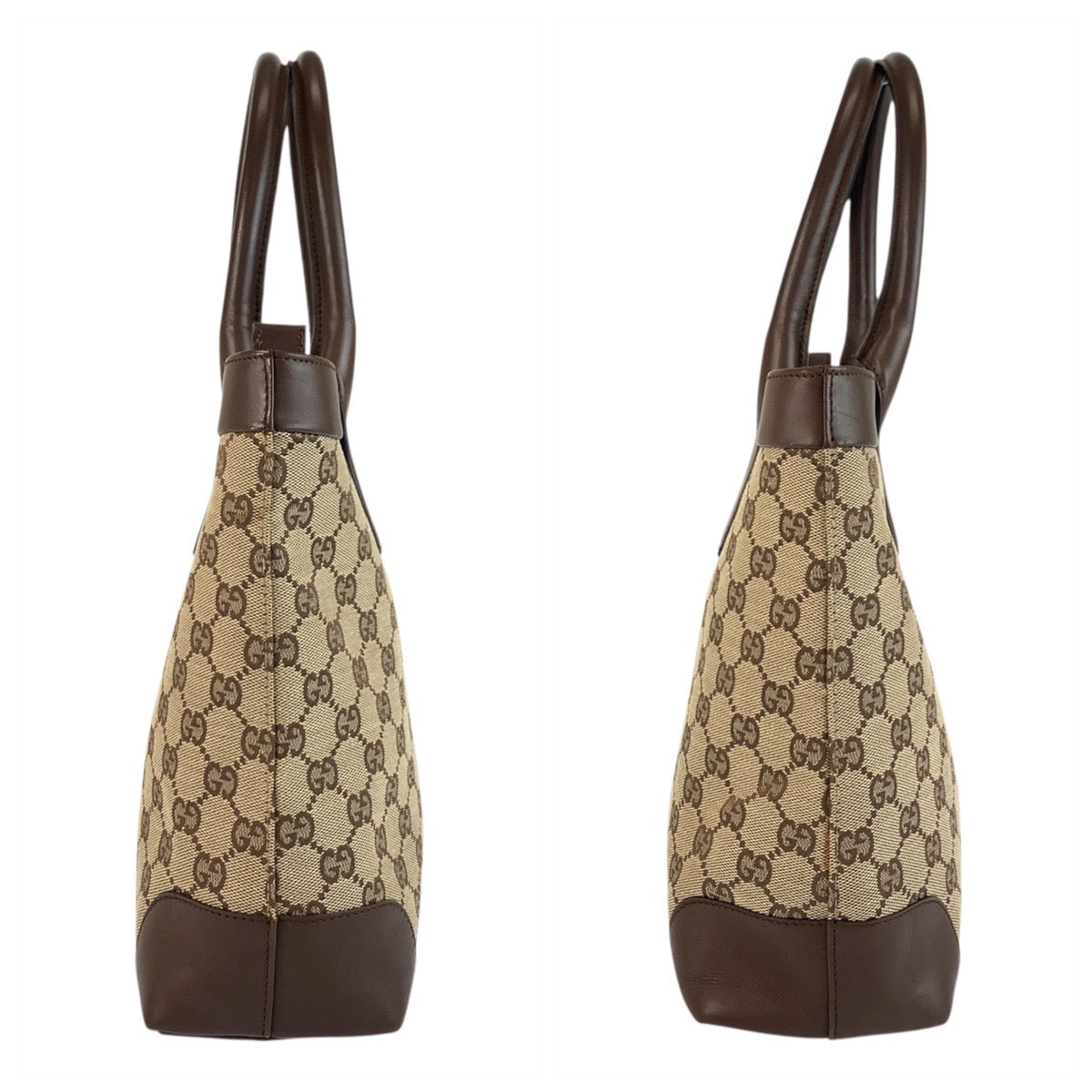 18627
GUCCI グッチ ベージュ ブラウン GGキャンバス / レザー 002 1119 トートバッグ ハンドバッグ  レディース ABP40
