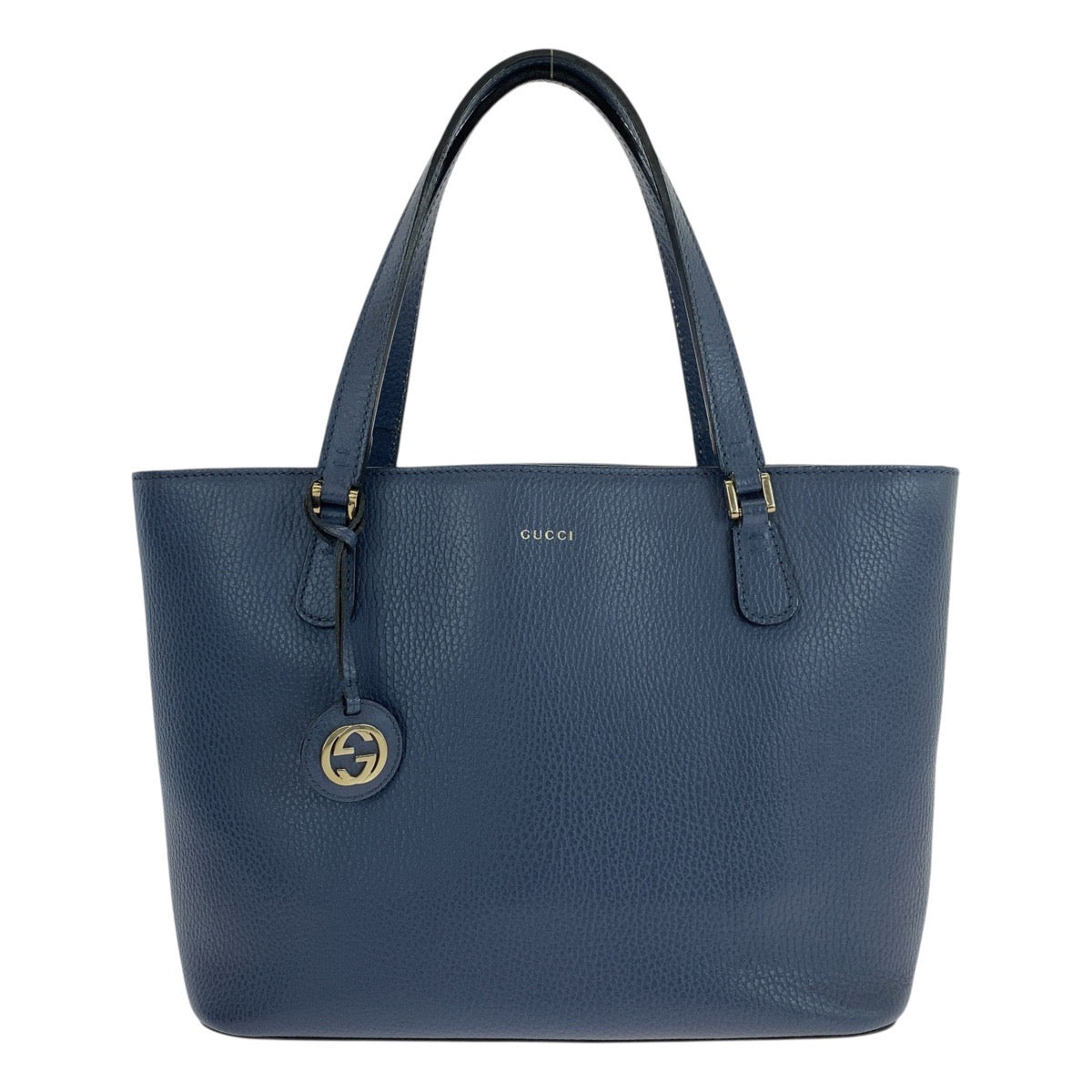 18630
GUCCI グッチ インターロッキング ブルー ゴールド金具 レザー 388561 トートバッグ ショルダーバッグ  レディース ABP48