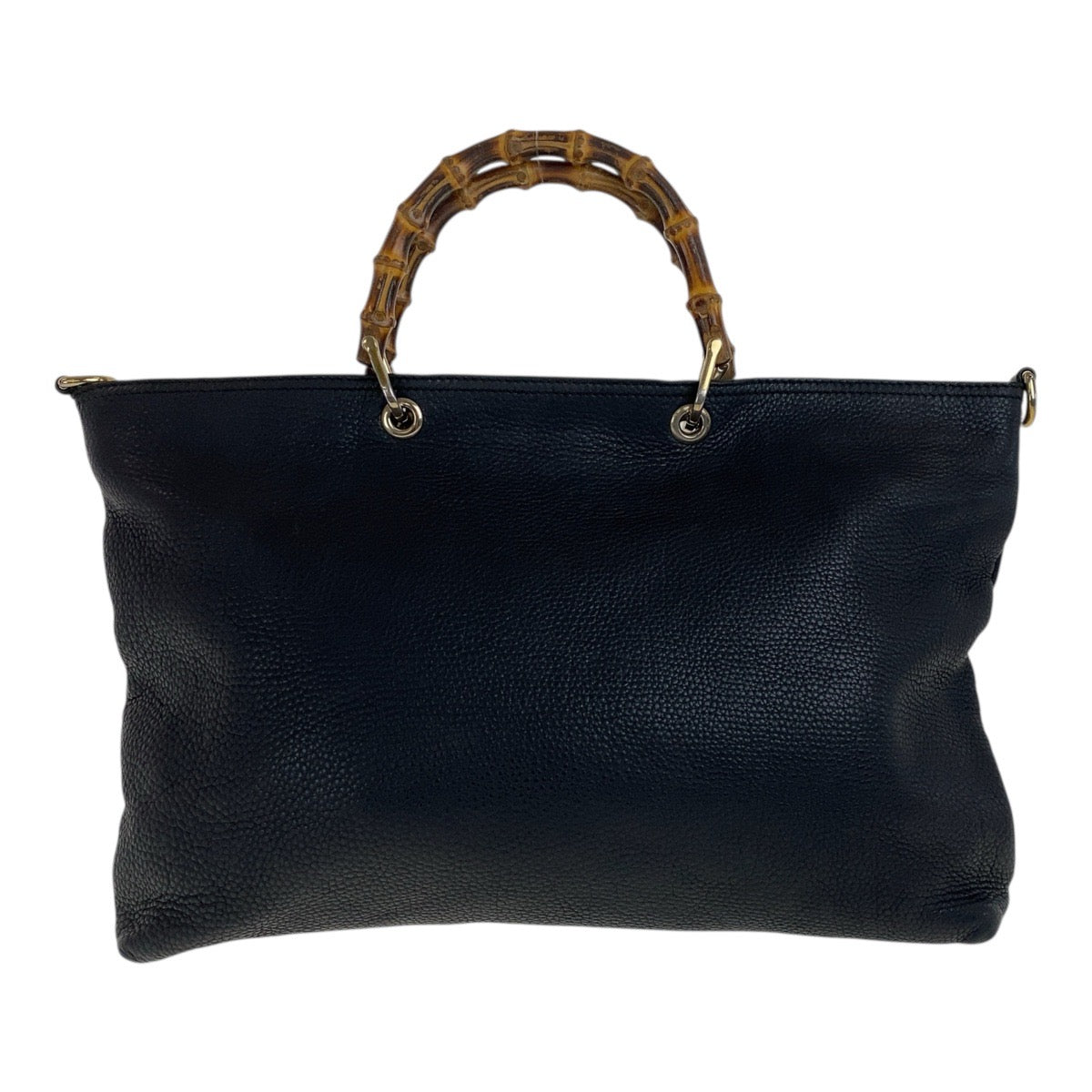 18631
GUCCI グッチ バンブー ブラック 黒 ゴールド金具 レザー 323664 トートバッグ ショルダーバッグ 2WAY レディース AB58