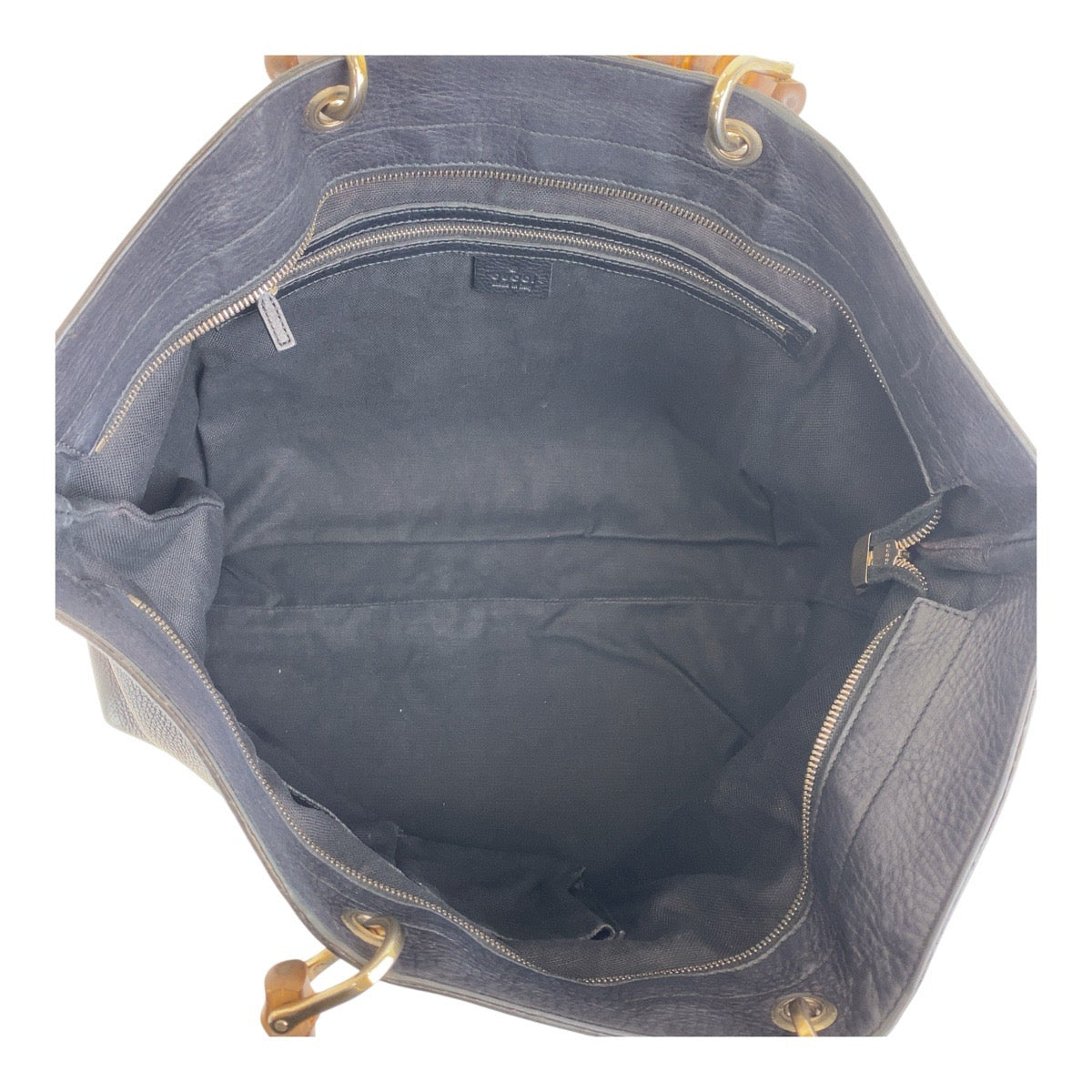 18631
GUCCI グッチ バンブー ブラック 黒 ゴールド金具 レザー 323664 トートバッグ ショルダーバッグ 2WAY レディース AB58