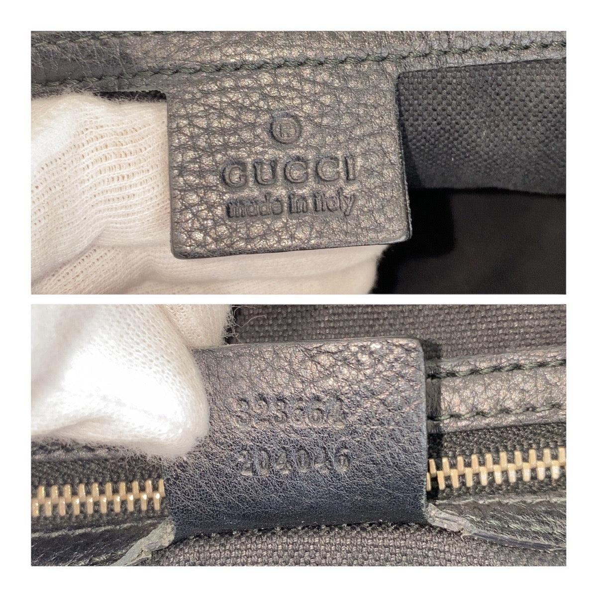 18631
GUCCI グッチ バンブー ブラック 黒 ゴールド金具 レザー 323664 トートバッグ ショルダーバッグ 2WAY レディース AB58