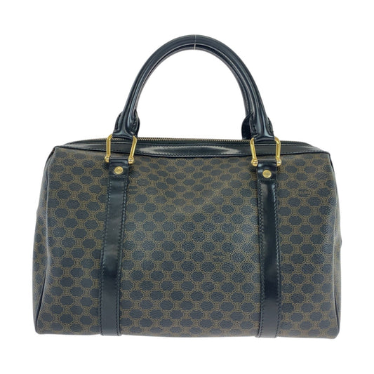 18633
CELINE セリーヌ マカダム ブラウン ブラック ゴールド金具 PVC DM00/1 ハンドバッグ ボストンバッグ  レディース ABP58