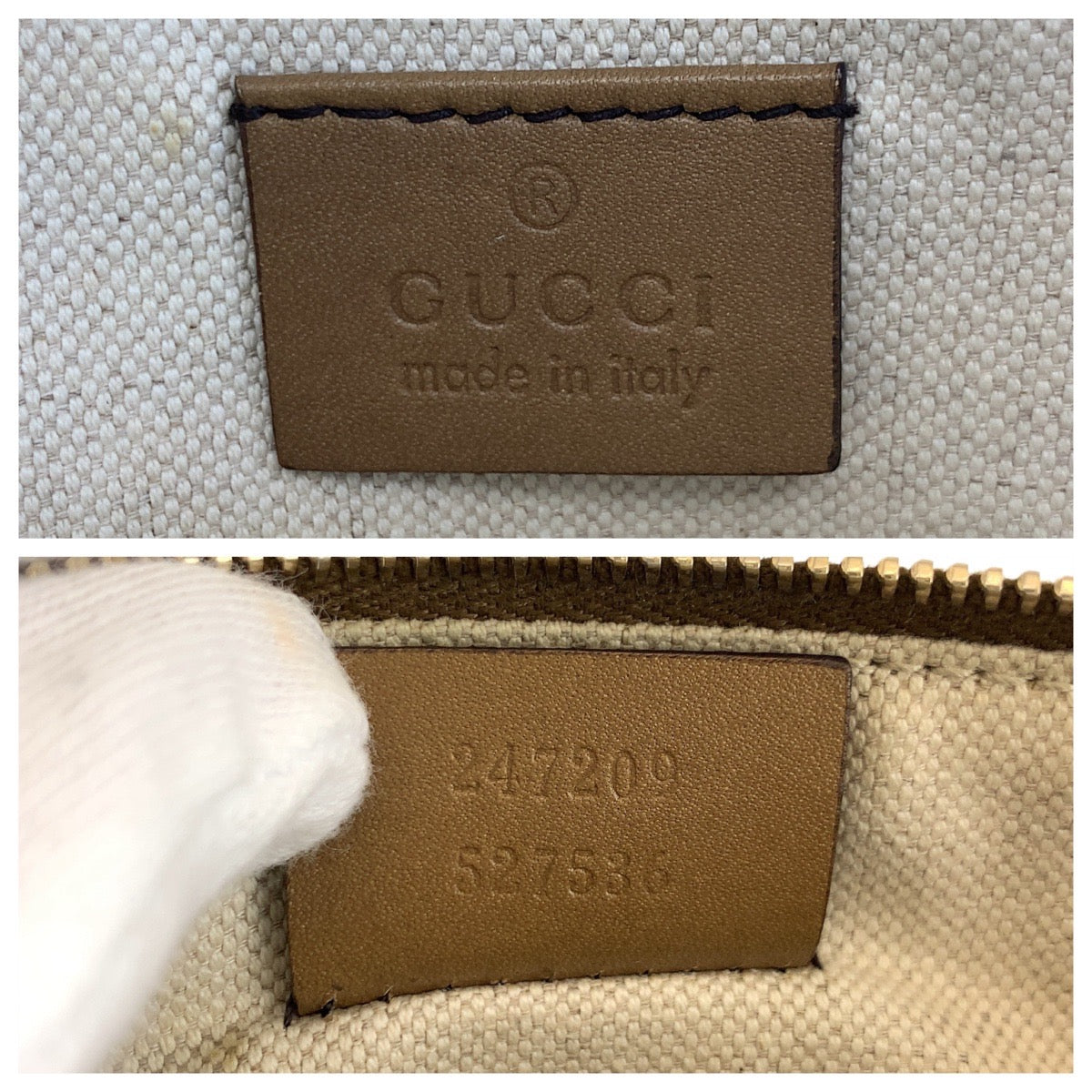 18636
GUCCI グッチ ベージュ ゴールド金具 GGキャンバス / レザー 247209 トートバッグ ショルダーバッグ レディース ABP40