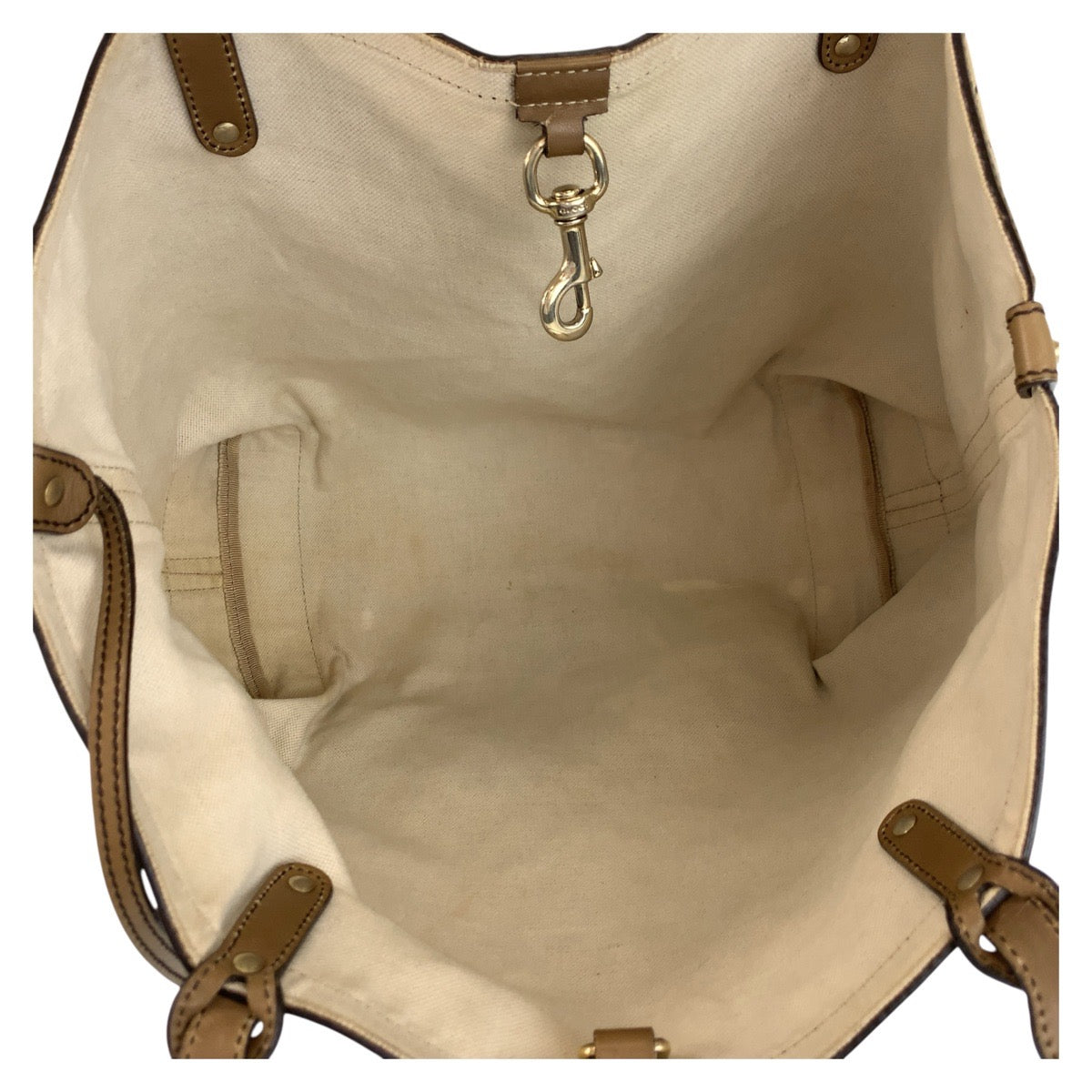 18636
GUCCI グッチ ベージュ ゴールド金具 GGキャンバス / レザー 247209 トートバッグ ショルダーバッグ レディース ABP40