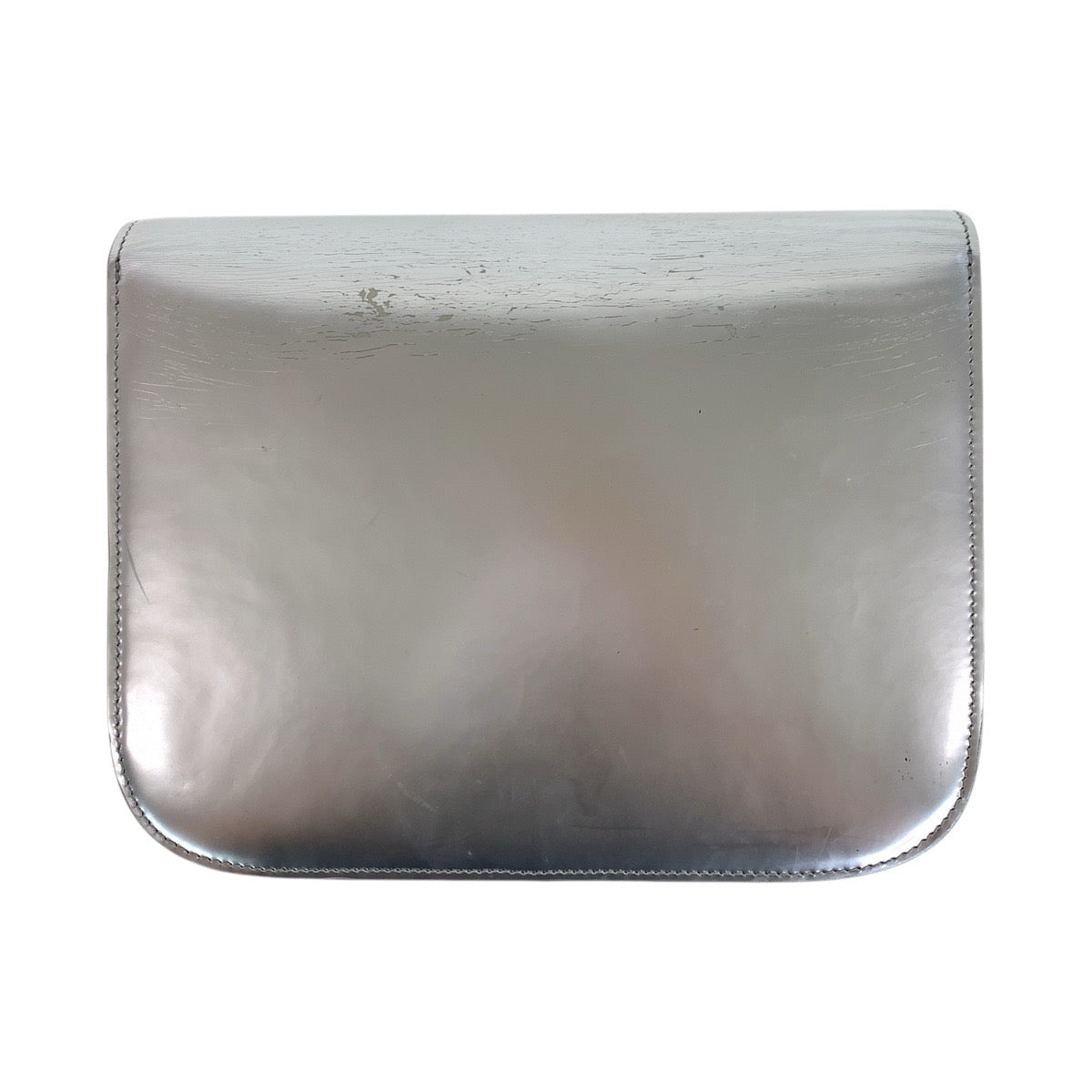 18643
CELINE セリーヌ シルバー シルバー金具 レザー ショルダーバッグ ポシェット レディース AB78