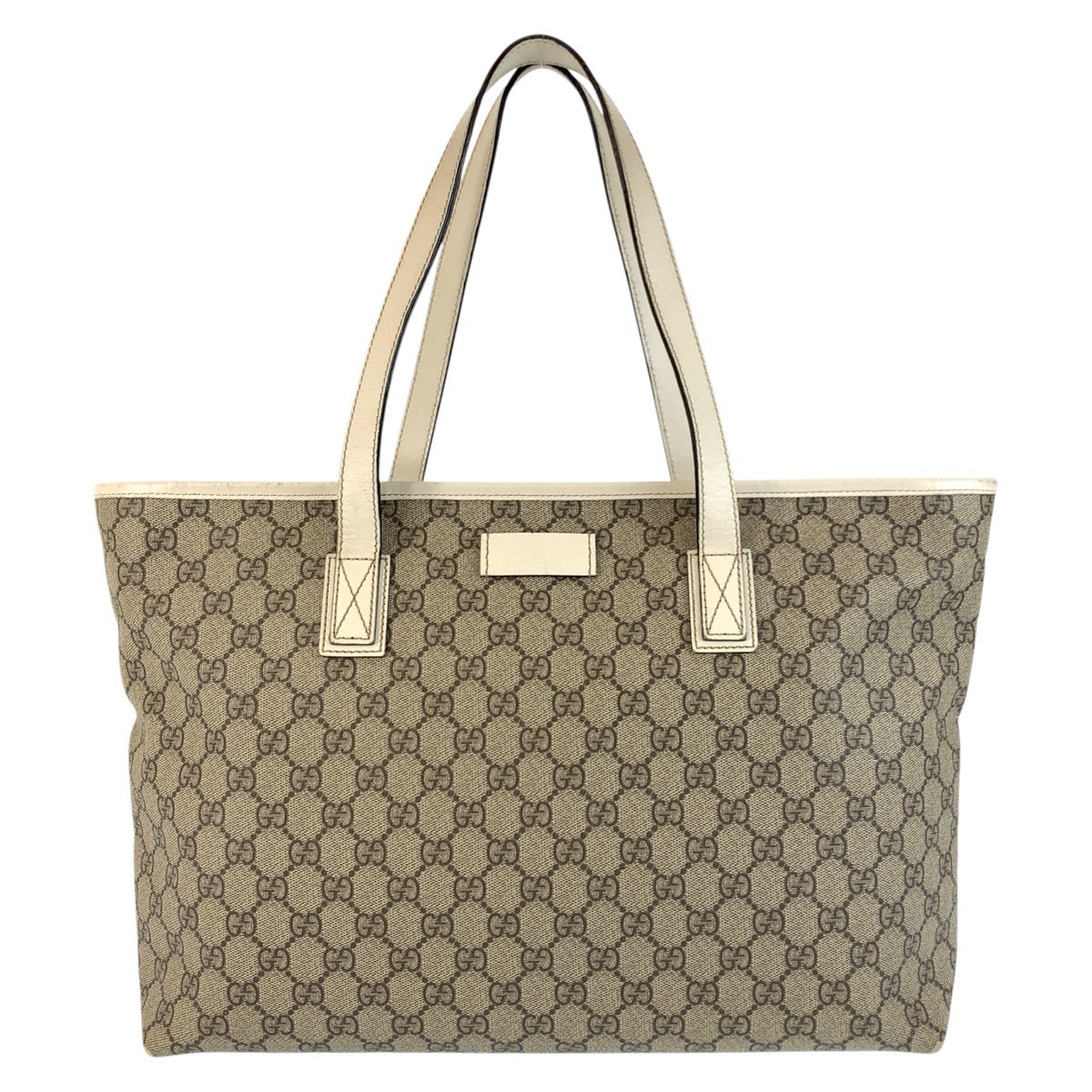 18646
GUCCI グッチ ベージュ アイボリー GGスプリームキャンバス / レザー 211137 トートバッグ ショルダーバッグ  レディース AB20