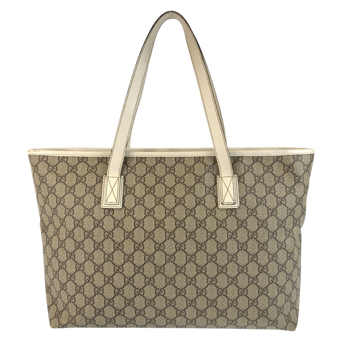 18646
GUCCI グッチ ベージュ アイボリー GGスプリームキャンバス / レザー 211137 トートバッグ ショルダーバッグ  レディース AB20