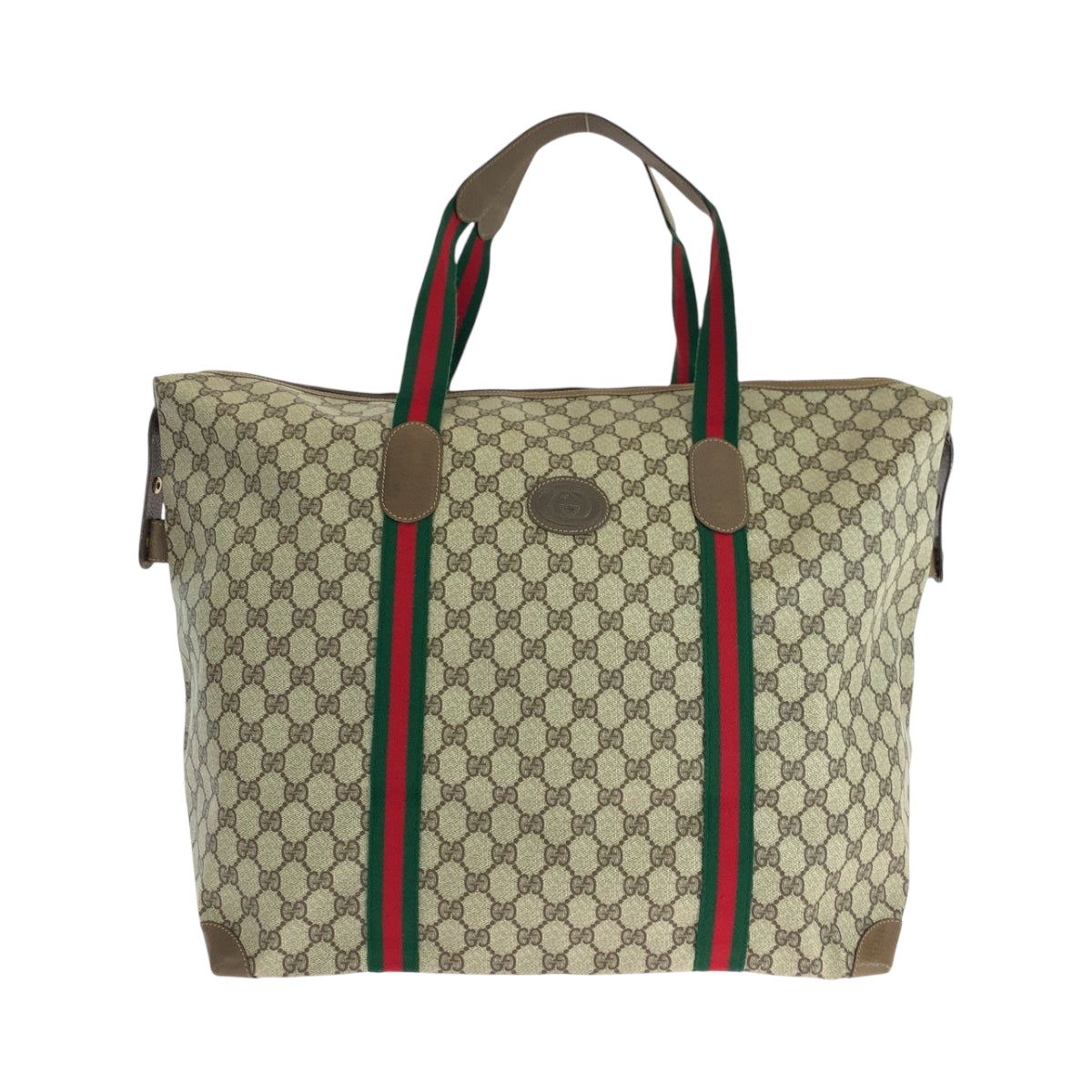 18647
GUCCI グッチ ヴィンテージ オールドグッチ シェリーライン ベージュ レッド グリーン ゴールド金具 GGスプリームキャンバス 89 19 012 トートバッグ ショルダーバッグ レディース ABP60