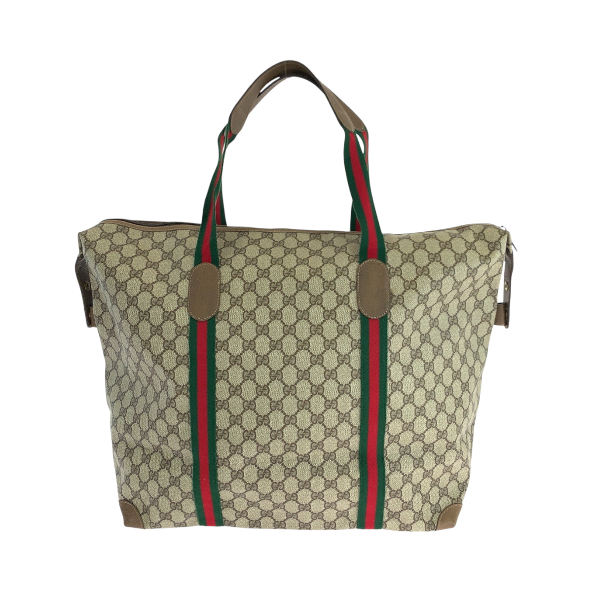 18647
GUCCI グッチ ヴィンテージ オールドグッチ シェリーライン ベージュ レッド グリーン ゴールド金具 GGスプリームキャンバス 89 19 012 トートバッグ ショルダーバッグ レディース ABP60