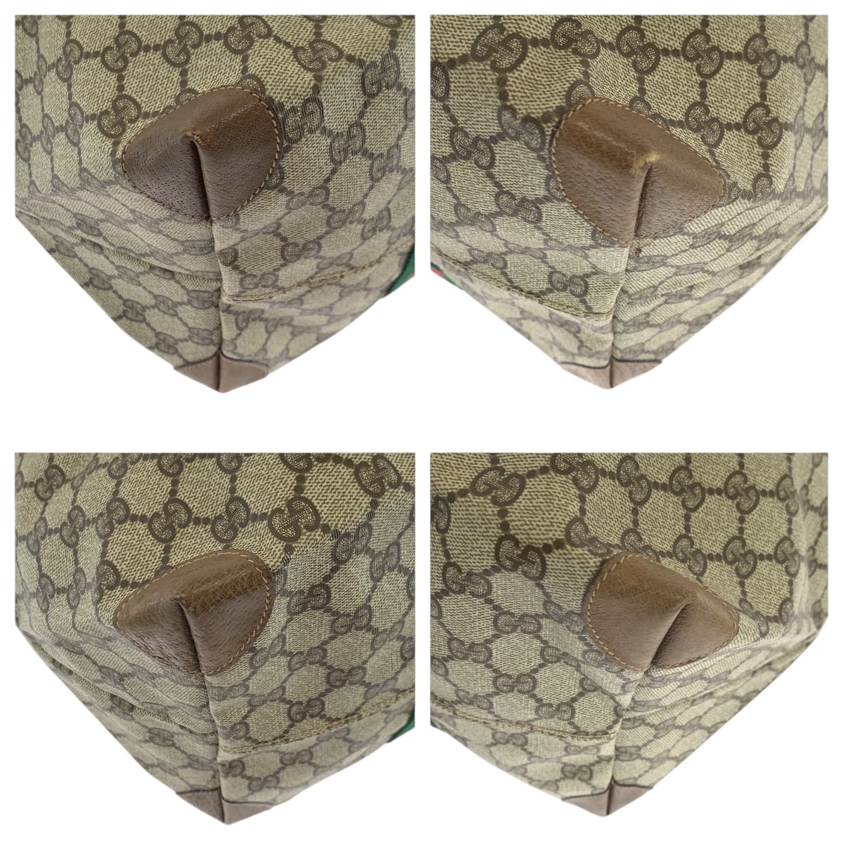 18647
GUCCI グッチ ヴィンテージ オールドグッチ シェリーライン ベージュ レッド グリーン ゴールド金具 GGスプリームキャンバス 89 19 012 トートバッグ ショルダーバッグ レディース ABP60