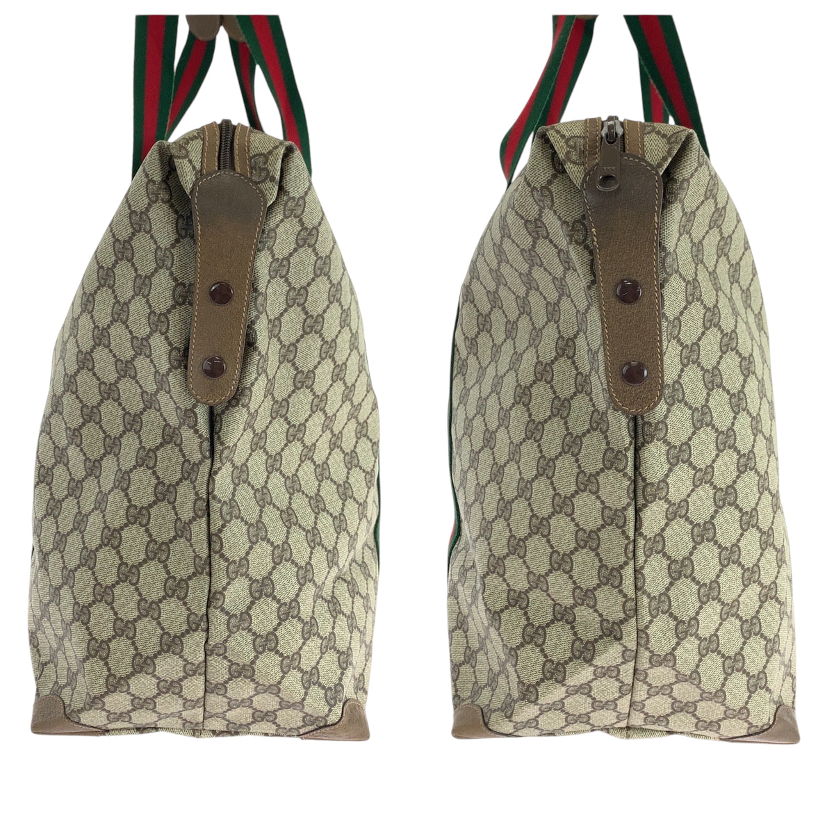 18647
GUCCI グッチ ヴィンテージ オールドグッチ シェリーライン ベージュ レッド グリーン ゴールド金具 GGスプリームキャンバス 89 19 012 トートバッグ ショルダーバッグ レディース ABP60