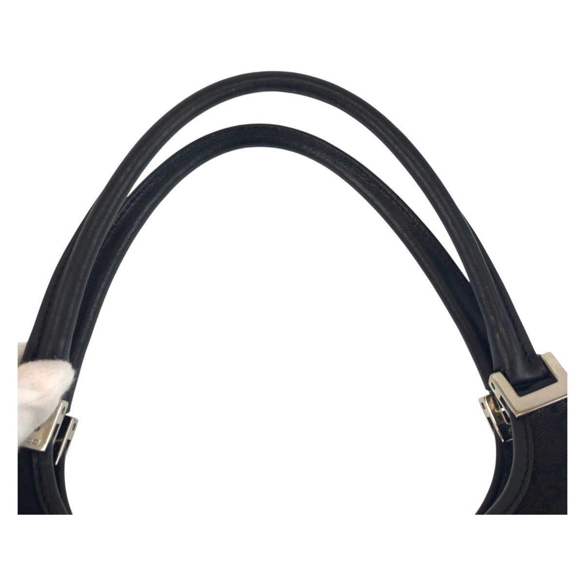 18648
GUCCI グッチ ジャッキー ブラック 黒 シルバー金具 GGキャンバス / レザー 002 1068 ホーボー ハンドバッグ  レディース ABP60