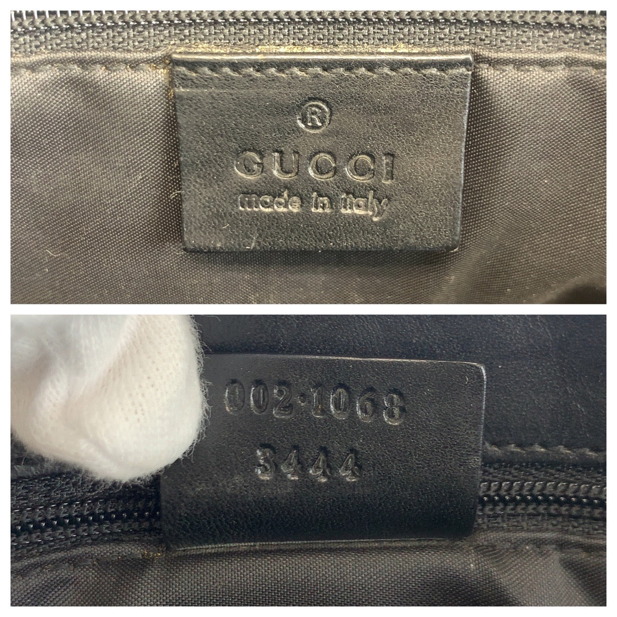 18648
GUCCI グッチ ジャッキー ブラック 黒 シルバー金具 GGキャンバス / レザー 002 1068 ホーボー ハンドバッグ  レディース ABP60