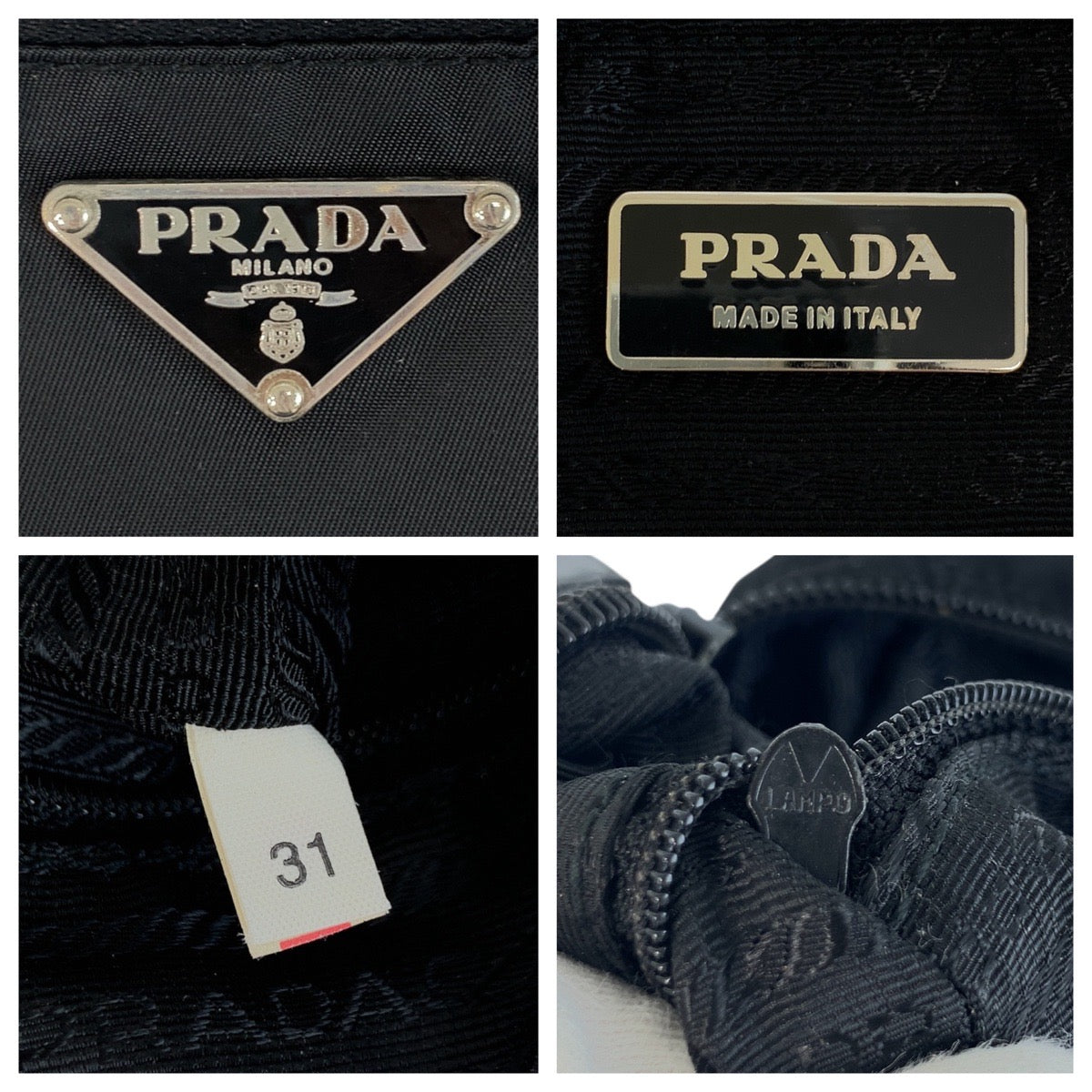 18651
PRADA プラダ テスート 三角ロゴプレート ブラック 黒 シルバー金具 ナイロン / レザー ショルダーバッグ メッセンジャーバッグ  レディース ABP48
