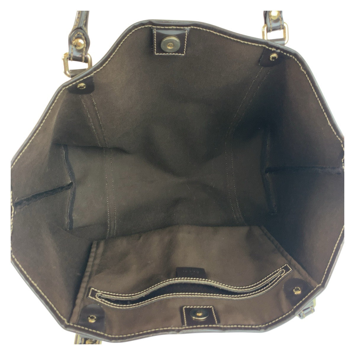 18653
GUCCI グッチ ブラウン ゴールド金具 GGスプリームキャンバス 197953 トートバッグ ショルダーバッグ  レディース ABP40