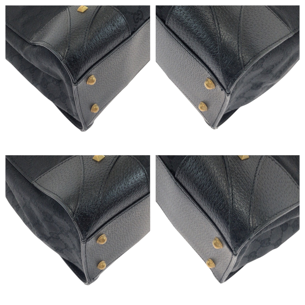 18658
GUCCI グッチ ブラック 黒 ゴールド金具 GGキャンバス 120897 トートバッグ ショルダーバッグ レディース ABP42