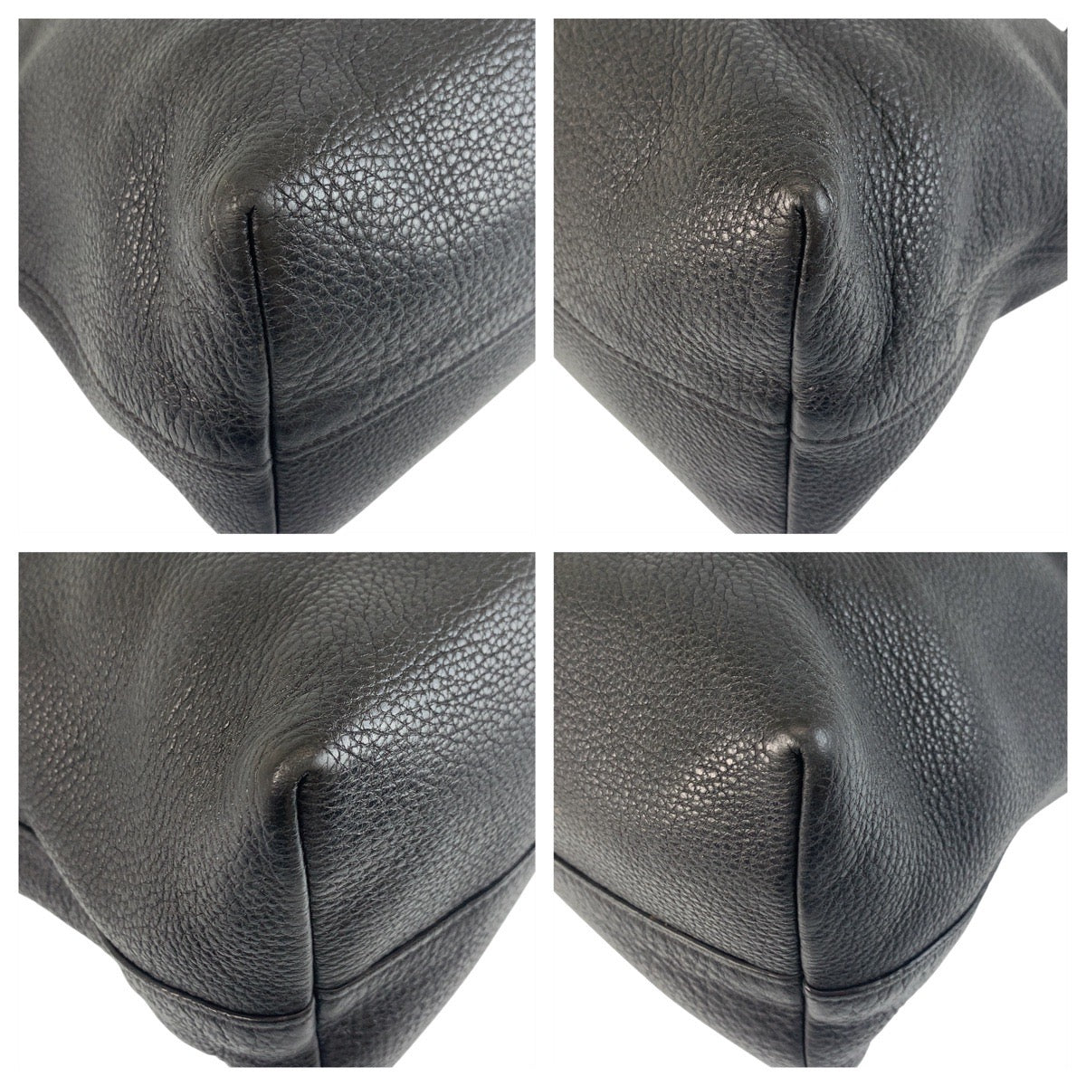 18661
PRADA プラダ ヴィッテロダイノ ブラック 黒 ゴールド金具 レザー ハンドバッグ トートバッグ  レディース AB78